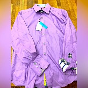 Robert Graham Men’s Purple Oxford (L)